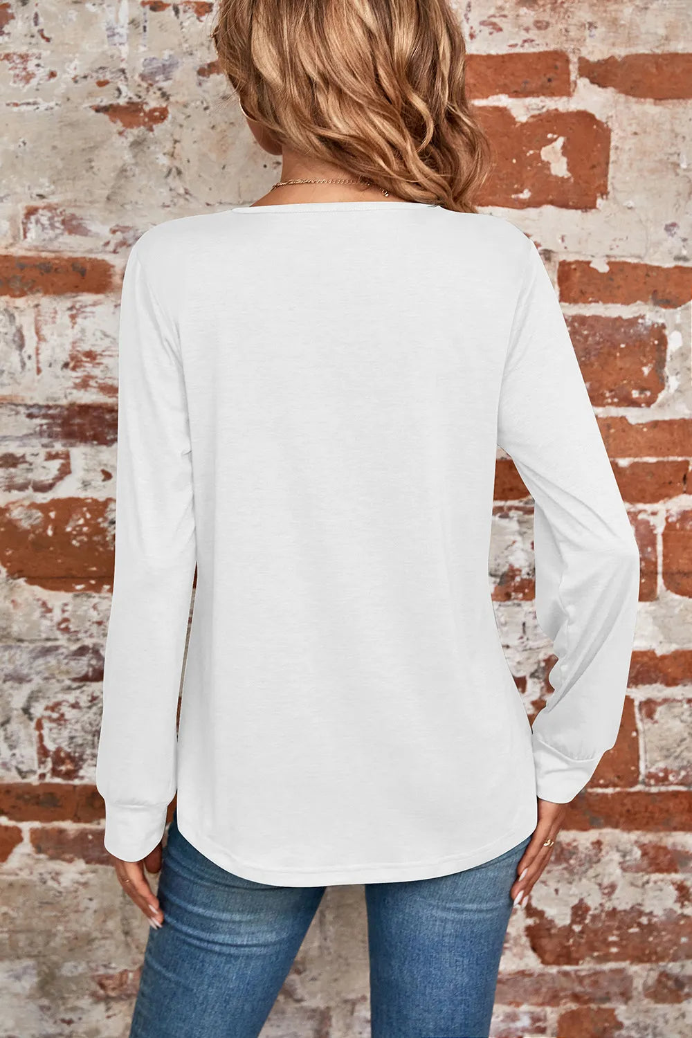 Ruched Square Neck Long Sleeve T-shirt (2)