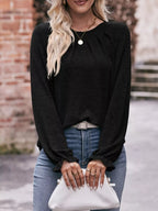 Ruffle Cuff Long Sleeve T-shirt (19)