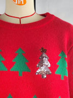 Christmas Tree Pattern Long Sleeve Sweater (2)