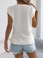 Cable Knit Button-down Cardigan (12)