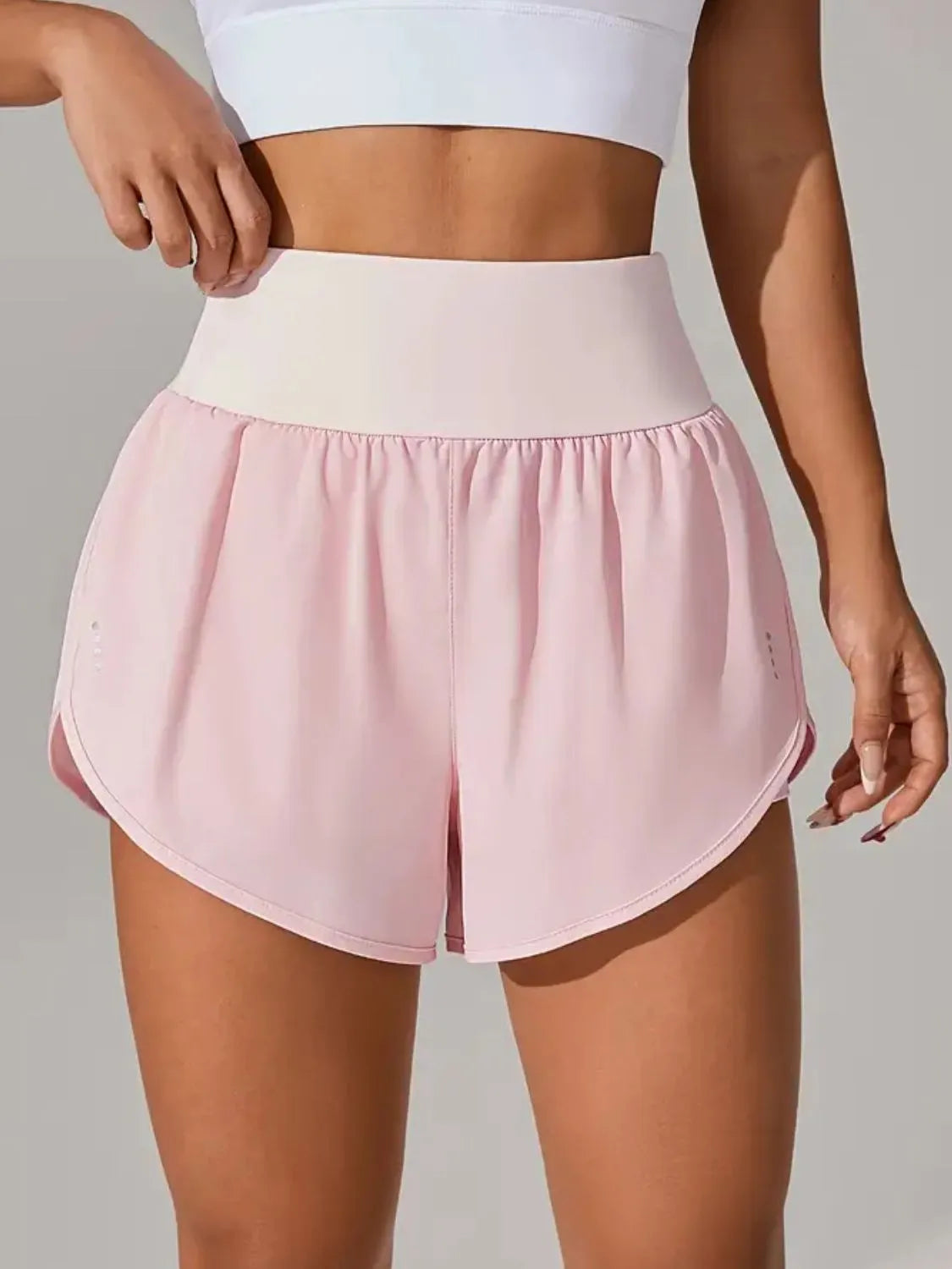 Pocketed High Waist Active Shorts (10)
