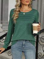 Long Sleeve Round Neck T-shirt (3)