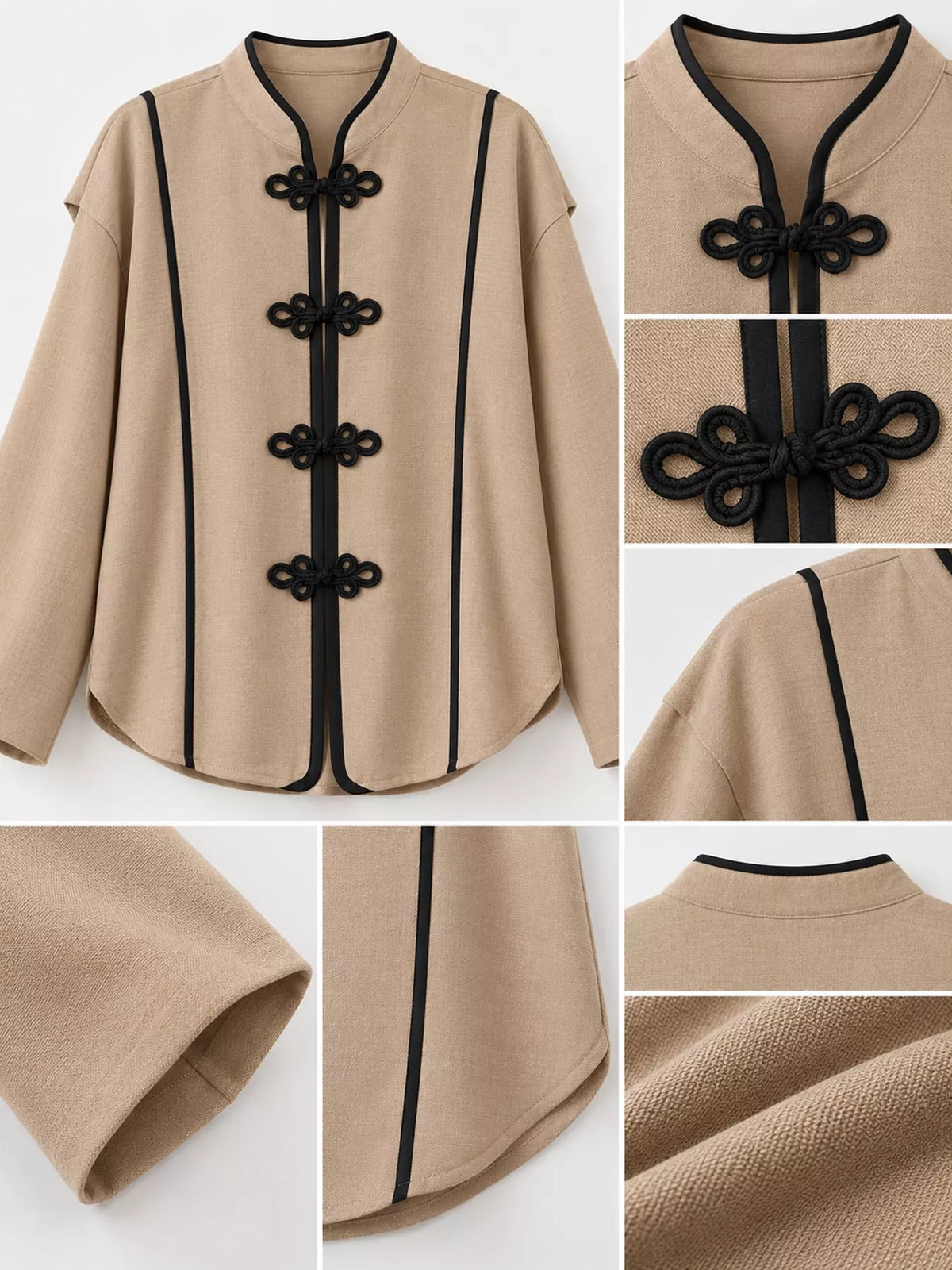 Chinese-style Mandarin Collar Blouse (18)