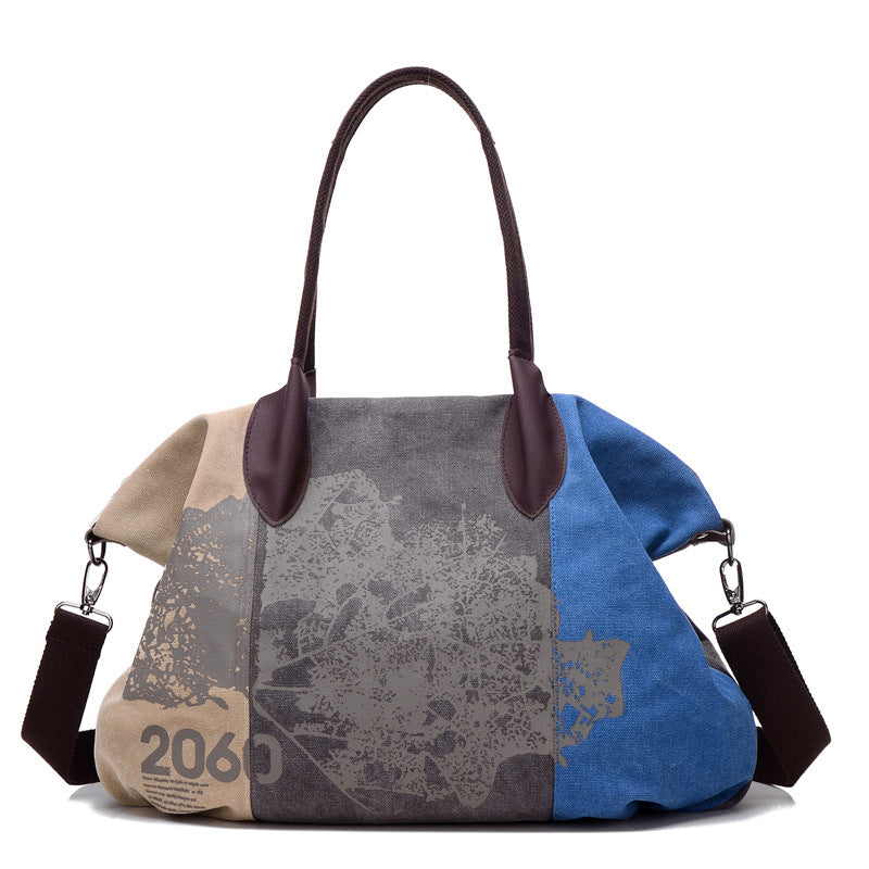 Canvas Shoulder Bag variant CJBHNSNS07483-Lake Blue