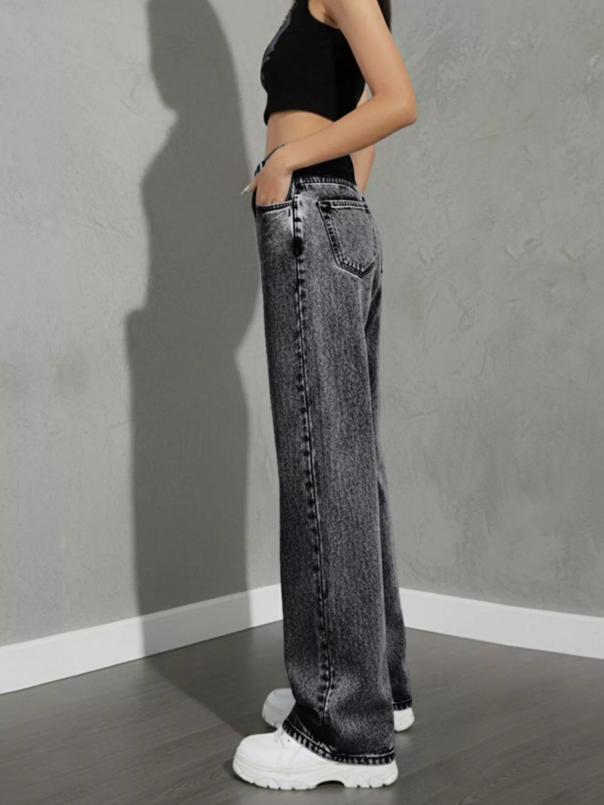 High Waist Wide Leg Jeans (22)