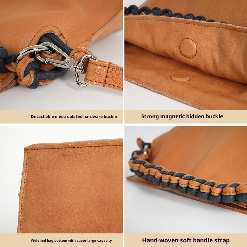 Cortex Splicing Woven Casual Crossbody Bag photo 5