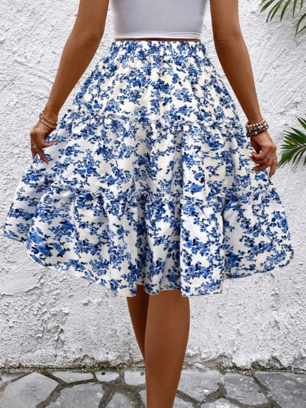 Floral Print Midi Skirt (17)