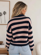 Striped Dropped Shoulder Sweater (9)