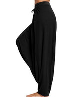 Tied Mid Waist Long Harem Pants (3)