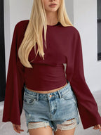 Full Size Long Sleeve Fitted T-shirt Plus (24)