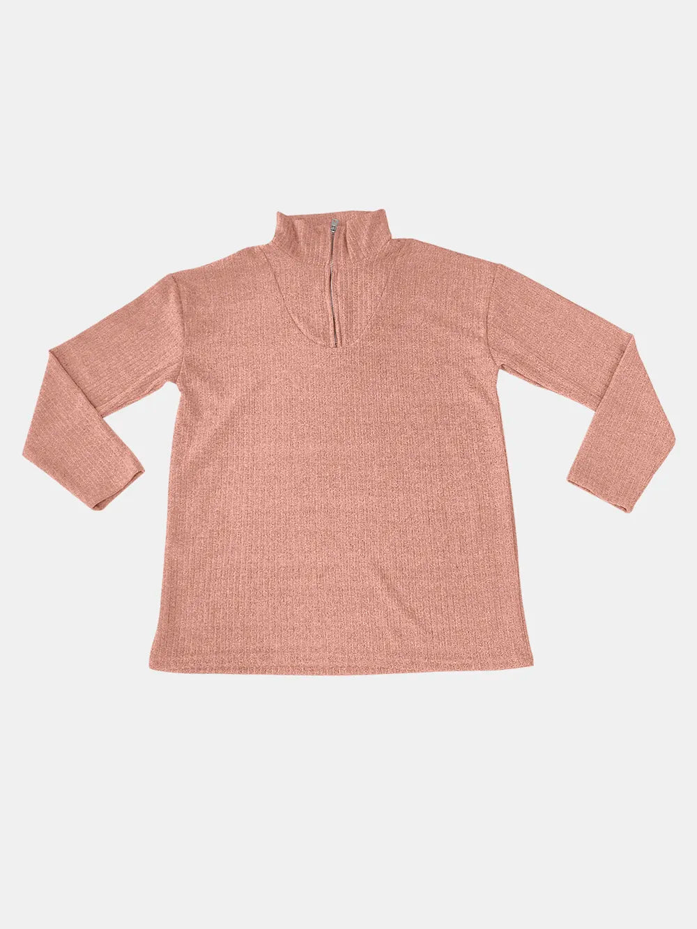 Full Size Quarter Zip Long Sleeve Top (22)