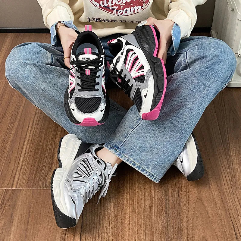 Lace-up Platform Athletic Shoes (4)
