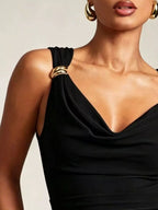 Cowl Neck Tank Metal Ring Accents (8)