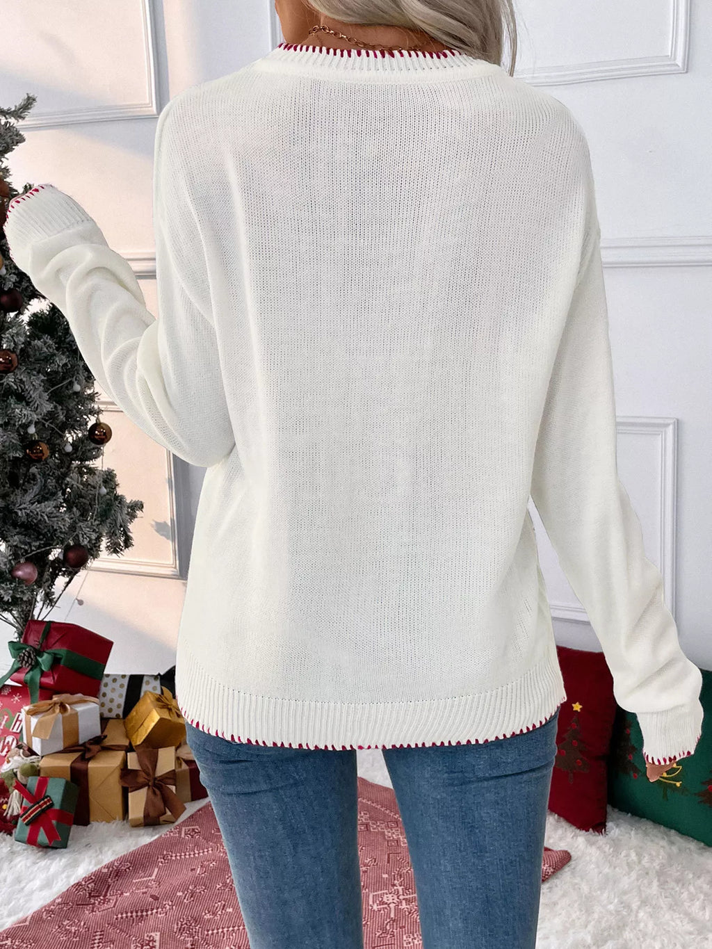 Bow Round Neck Sweater (2)