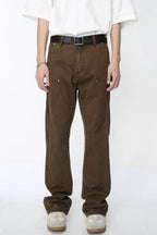 Mid Rise Baggy Jeans Pockets