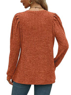 Ribbed Knit Top Puff Sleeves (8)