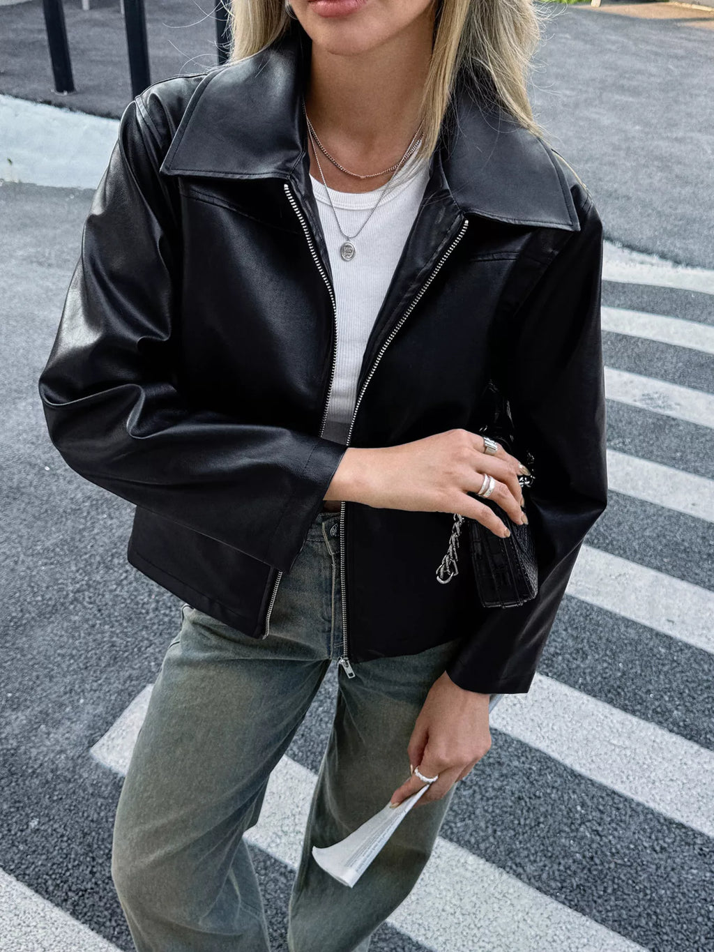 Zip Up Leather Jacket (2)