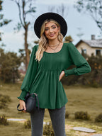 Puff Sleeve Pleated Blouse (17)