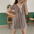Short Sleeve Knitted Dress photo 1