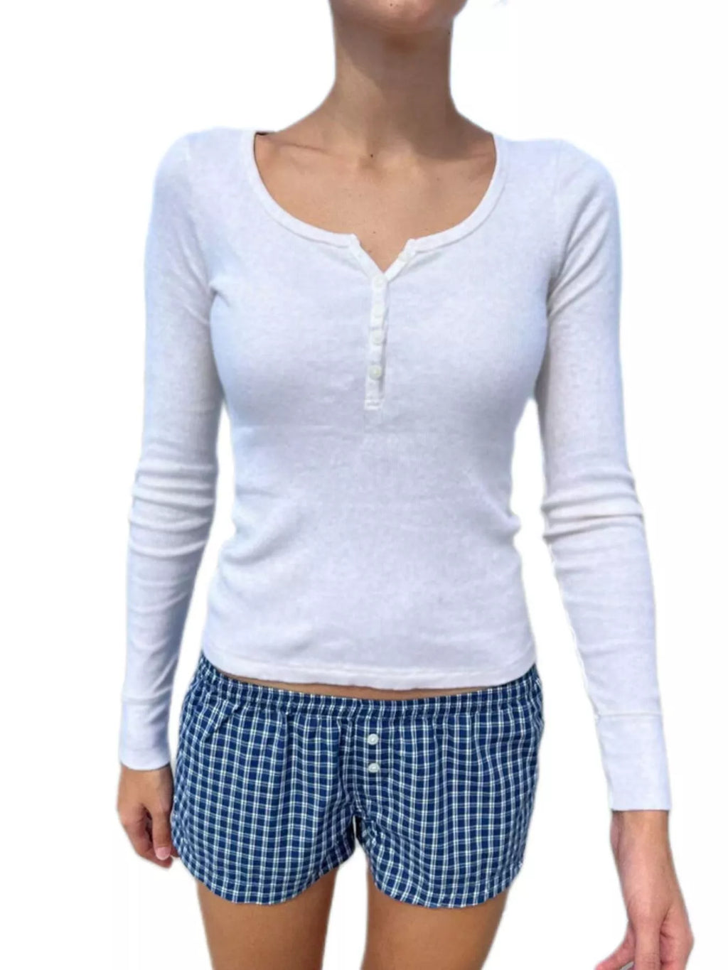 Striped Long Sleeve Henley T-shirt (12)