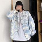 Tie-dye Denim Jacket Peplum Loose photo 3
