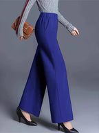 High-waisted Wide Leg Pants Elegant Center-seam Tailoring (6)