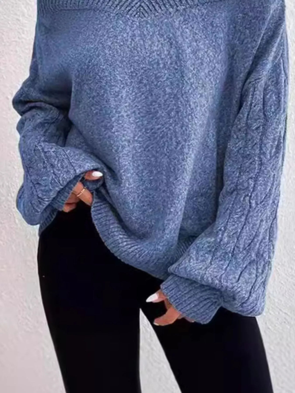 Cold Shoulder Turtleneck Sweater (3)