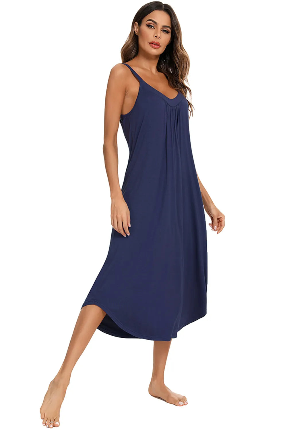 V-neck Midi Lounge Dress (18)