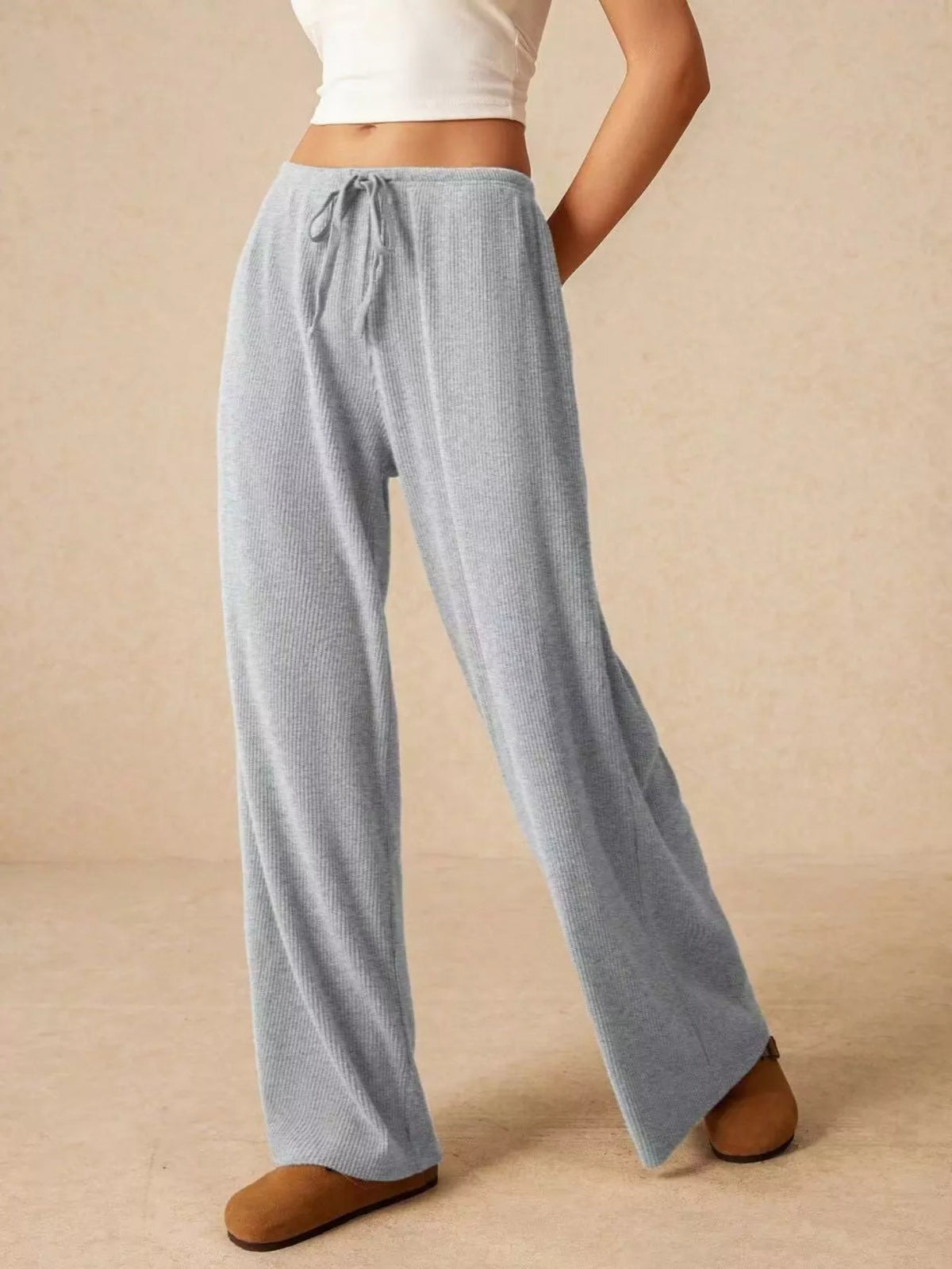 Drawstring Wide Leg Pants (11)