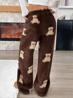 Leopard Wide Leg Plush Pants (26)