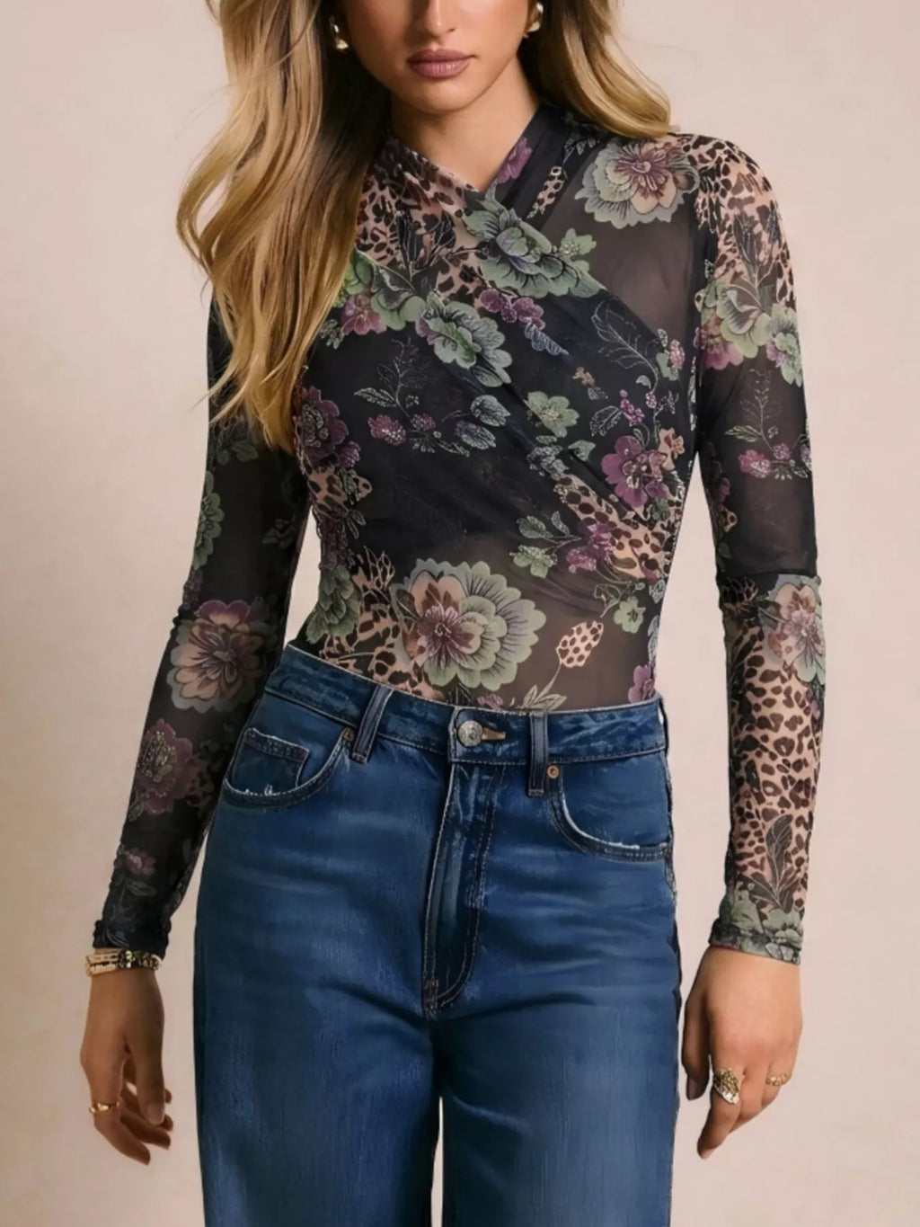 Mesh Long Sleeve Bodysuit (2)