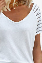 V-neck Raglan Sleeve Tee (6)