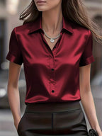 Satin Short-sleeve Shirt (4)