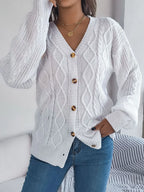 Cable-knit Long Sleeve Cardigan (14)