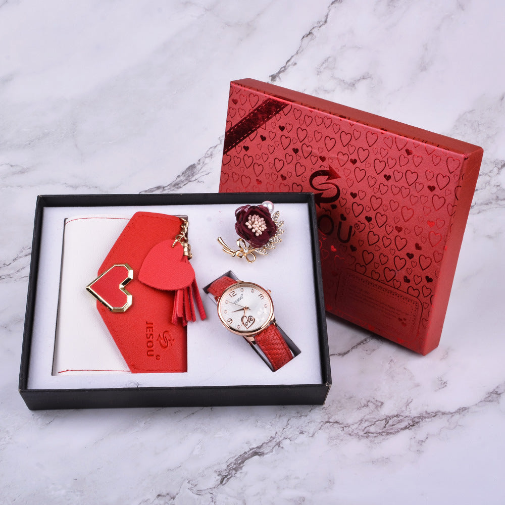 Belt Quartz Watch Boutique Set variant CJZBNSLX00984-Red