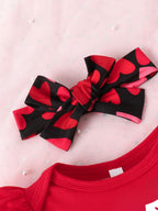 Children's Ruffled Bodysuit Pants Set Headband (4)