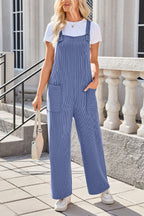 Square Neck Wide Strap Overalls Pockets (6)
