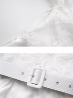 Lace Lantern Sleeve Belted Maxi Dress (11)