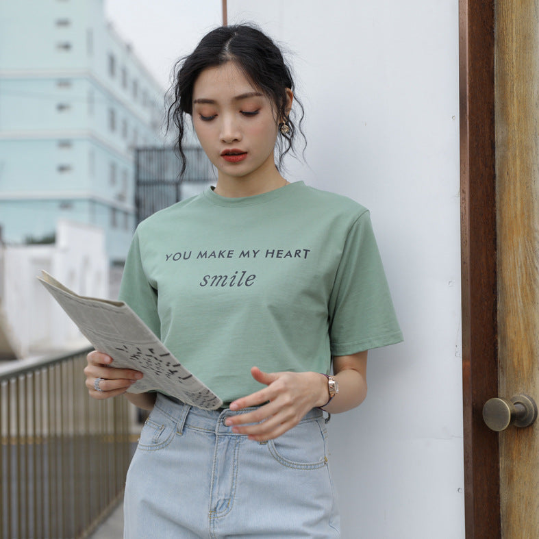 Letter Printed T-shirt White photo 15