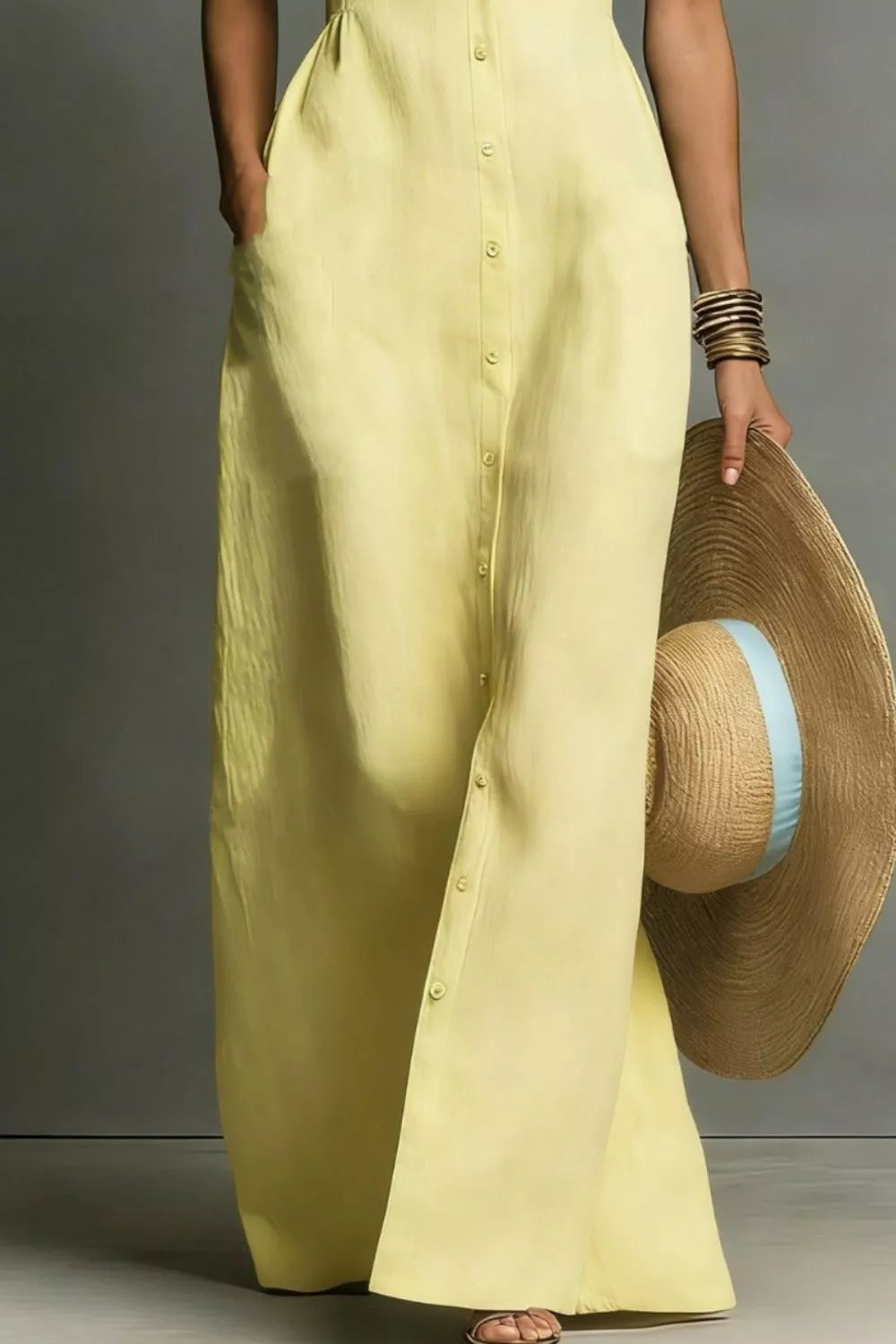Sleeveless Button-down Maxi Dress (9)
