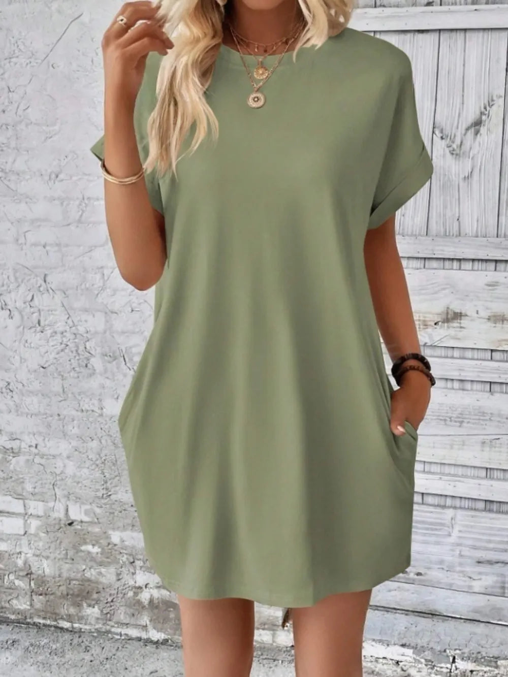 Short Sleeve Mini Tee Dress Pockets (16)