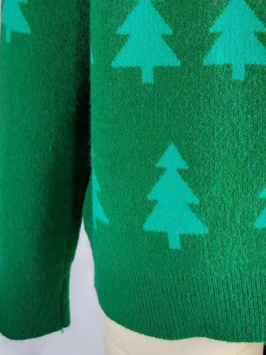 Christmas Tree Pattern Long Sleeve Sweater (7)