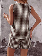 Gingham Sleeveless Top Shorts Set (10)