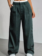 Striped Wide-leg Pants (11)