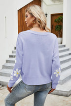 Flower Pattern Button Front Cardigan (10)