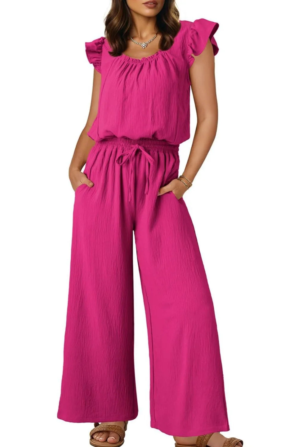 Ruffled Cap Sleeve Wide Leg Jumpsuit (27)