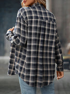 Plaid Button-down Oversized Shirt (16)