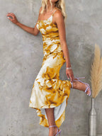 Floral Print One-shoulder Ruched Maxi Dress (18)