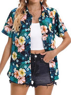 Plant Print Short Sleeve Shirt (8)