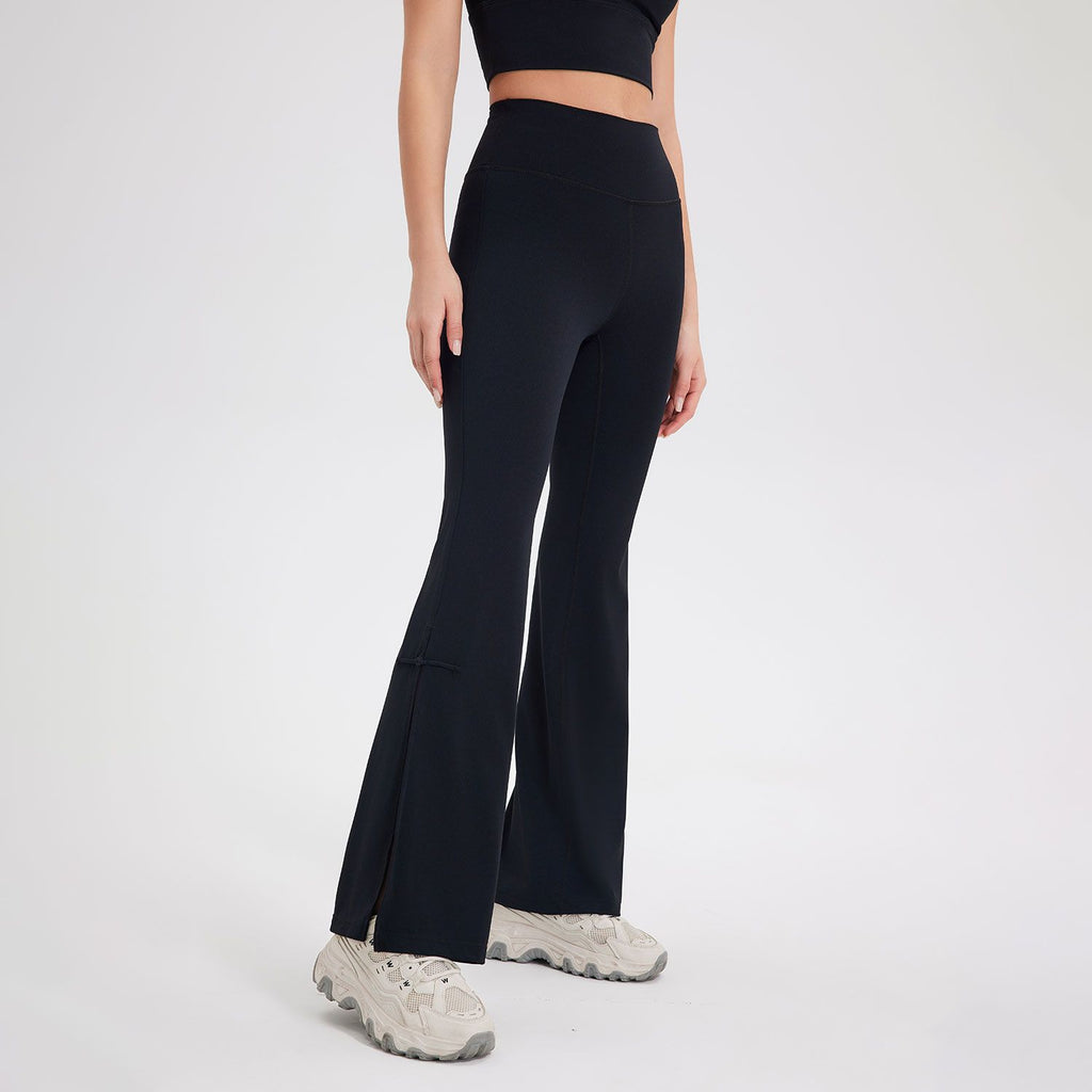 Peach High Waist Hip Lift Bell-bottom Pants Sports photo 2